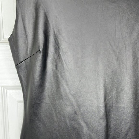 Shineatar Black  Faux Leather Dress Size: L - Picture 3 of 8
